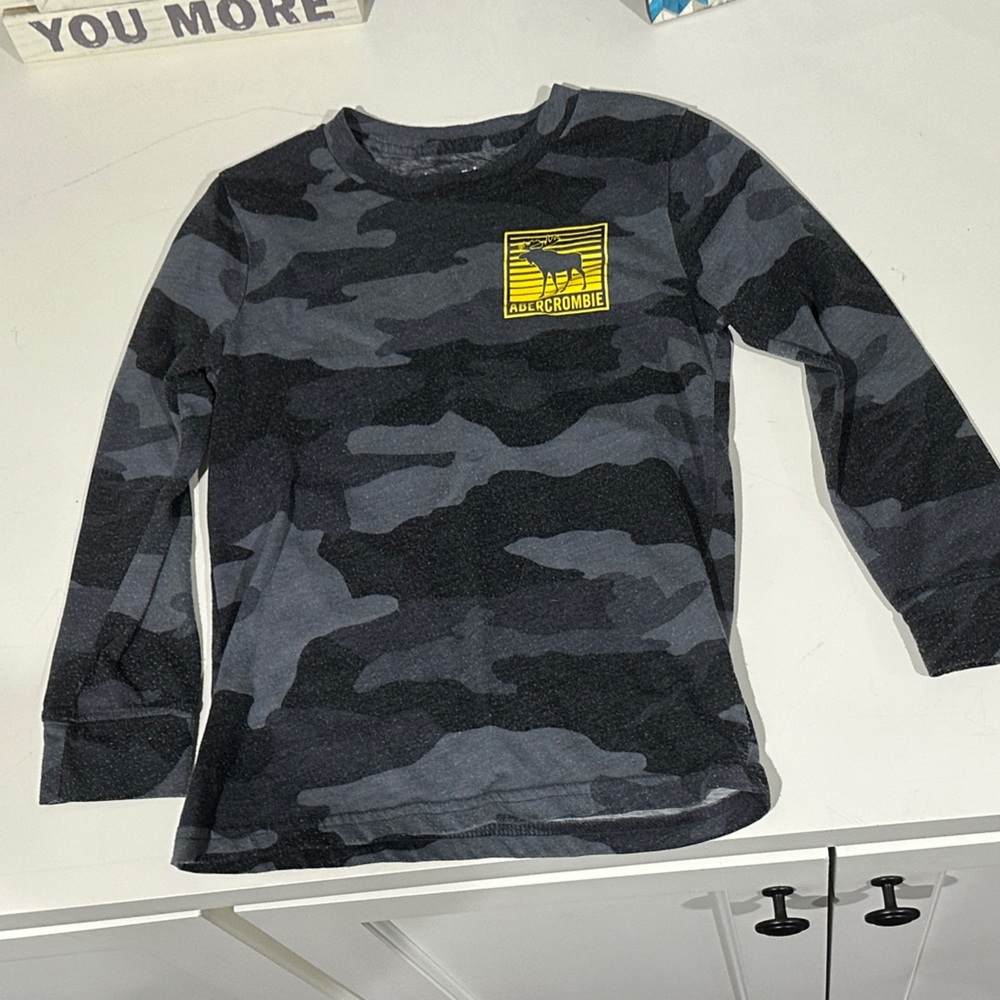 Abercrombie & Fitch Kids Camo Long Sleeve Shirt - Black